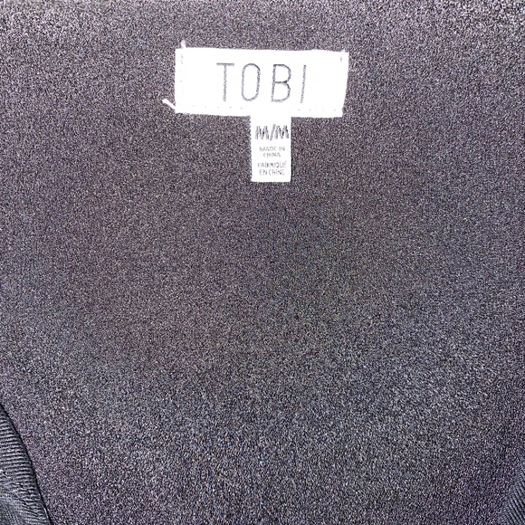 Tobi Longsleeve Black Boho Dress With Tassels - Picture 3 of 3